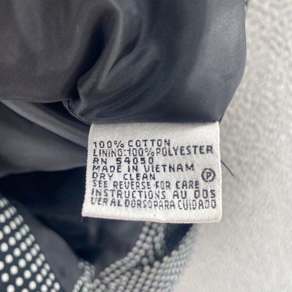 Le Suit Blazer Womens 12 Black Polka Dot Button Up Notch Lapel Jacket Pockets - Picture 6 of 9